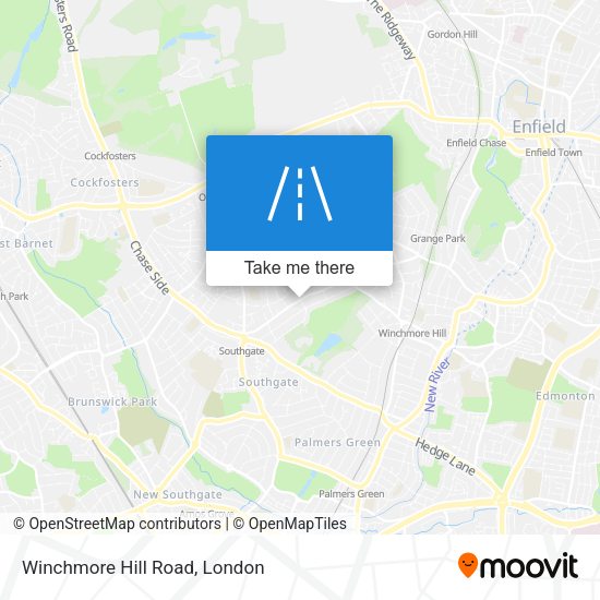 Winchmore Hill Road map