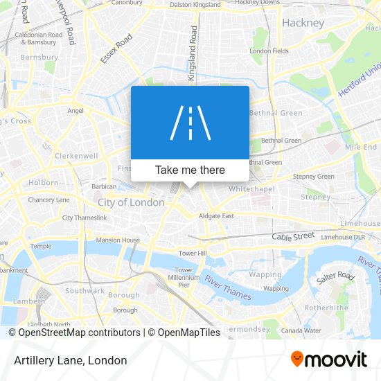 Artillery Lane map