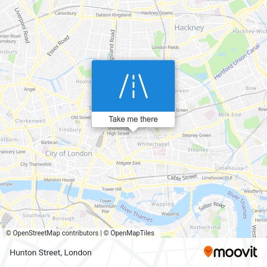 Hunton Street map