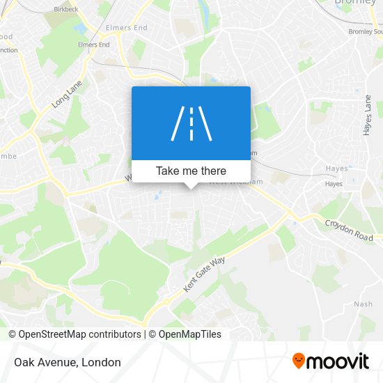 Oak Avenue map
