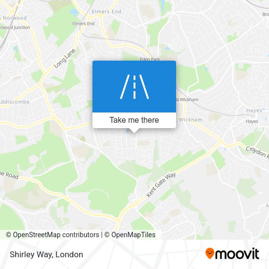 Shirley Way map