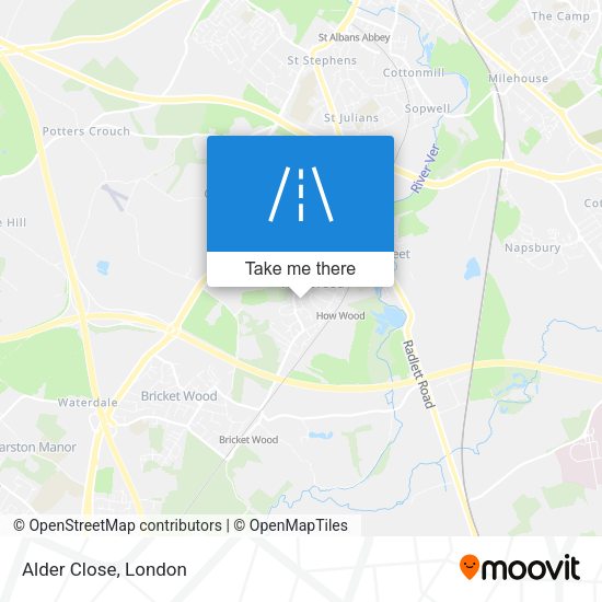 Alder Close map