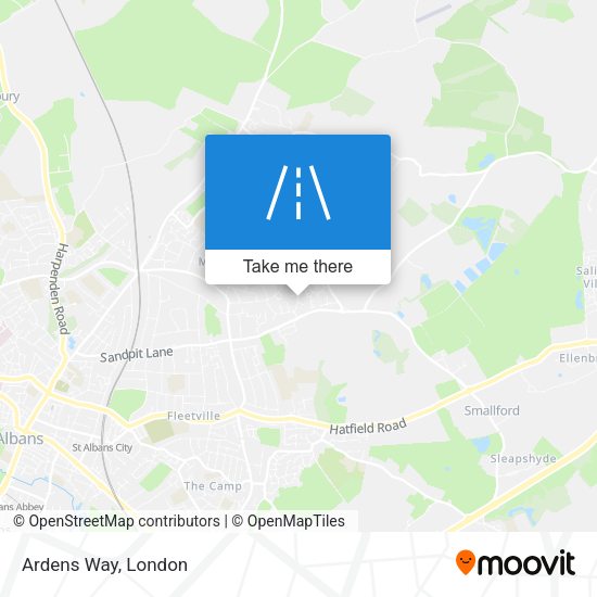 Ardens Way map