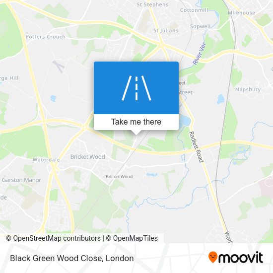 Black Green Wood Close map