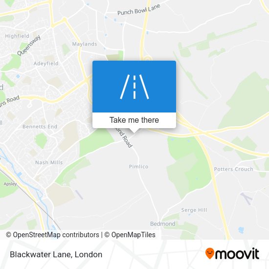 Blackwater Lane map