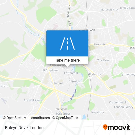 Boleyn Drive map