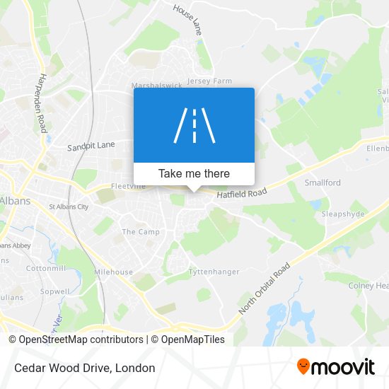 Cedar Wood Drive map