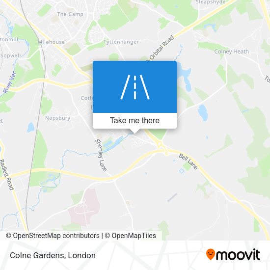 Colne Gardens map