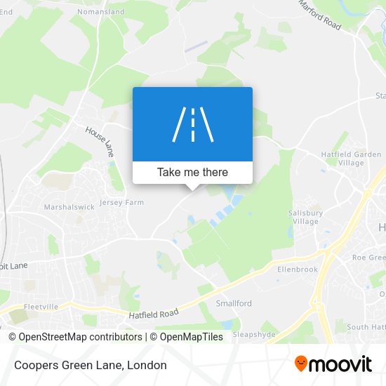 Coopers Green Lane map