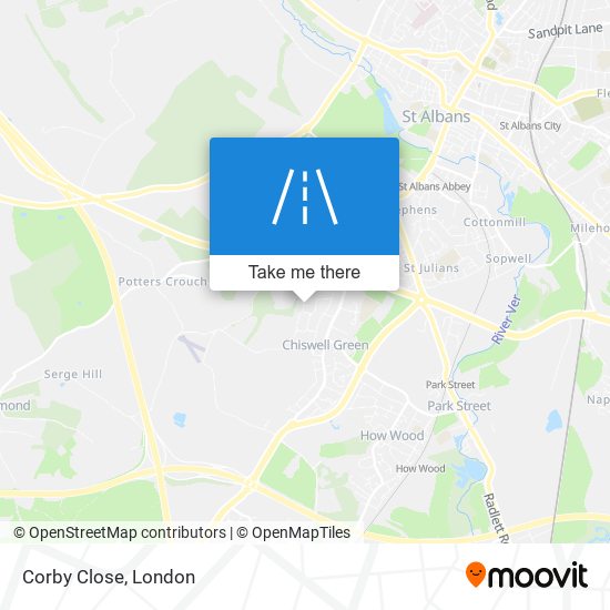 Corby Close map