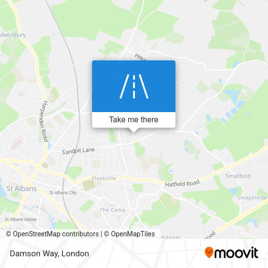 Damson Way map