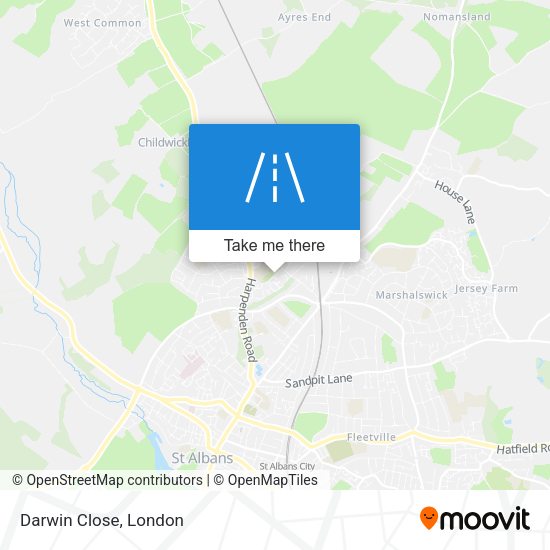 Darwin Close map