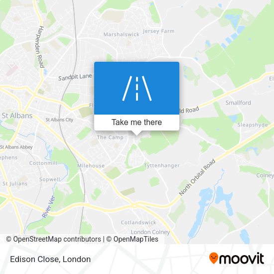 Edison Close map