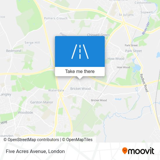 Five Acres Avenue map