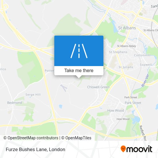 Furze Bushes Lane map