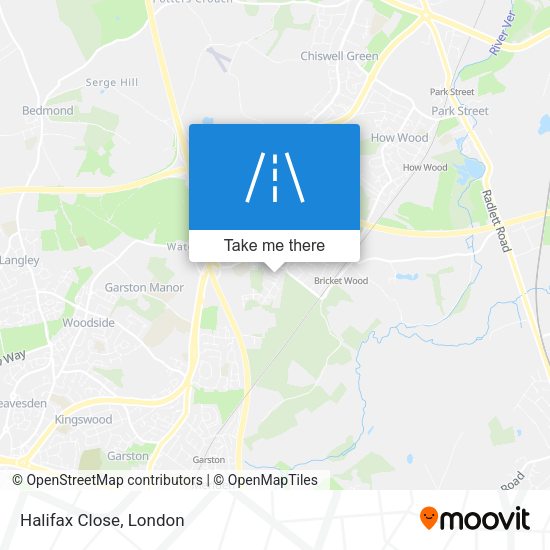 Halifax Close map