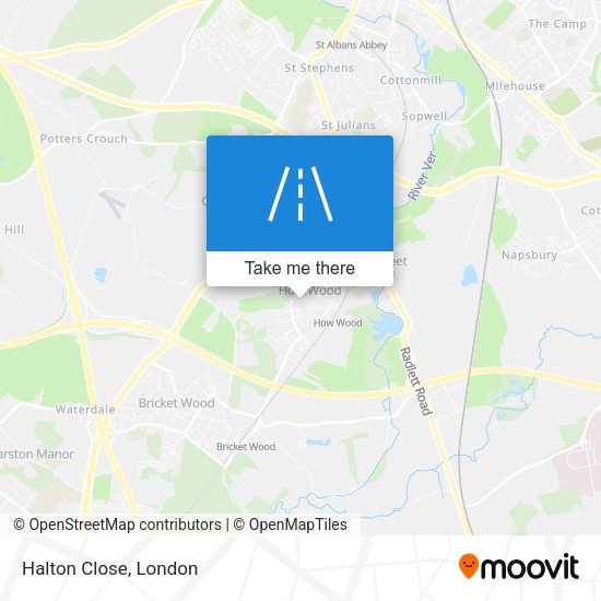 Halton Close map