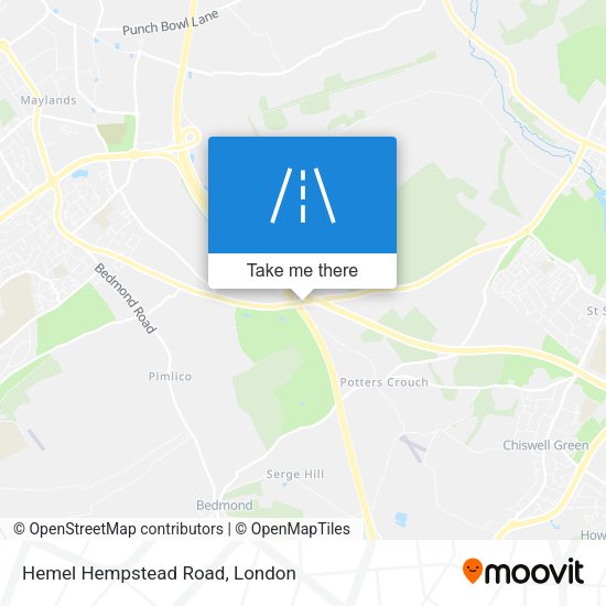 Hemel Hempstead Road map