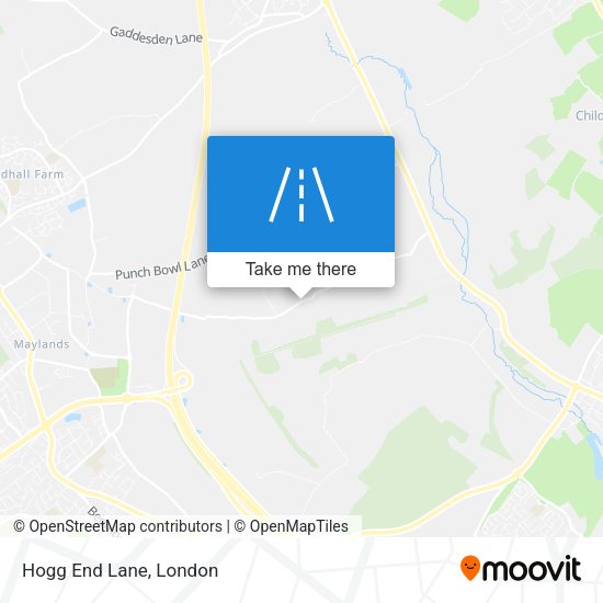Hogg End Lane map