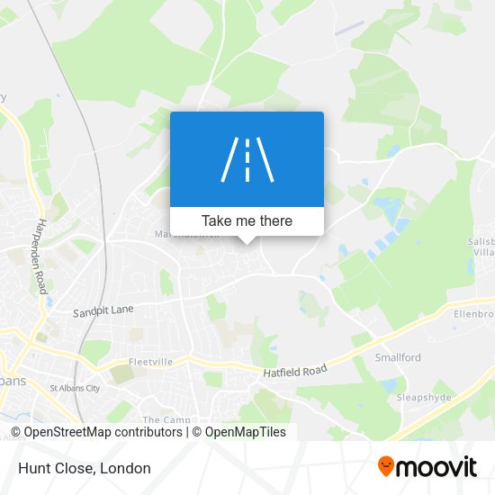 Hunt Close map
