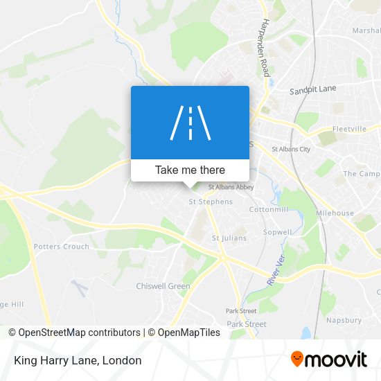 King Harry Lane map