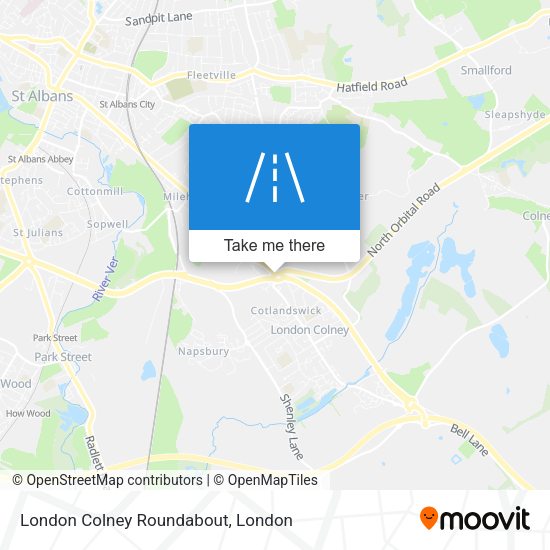 London Colney Roundabout map