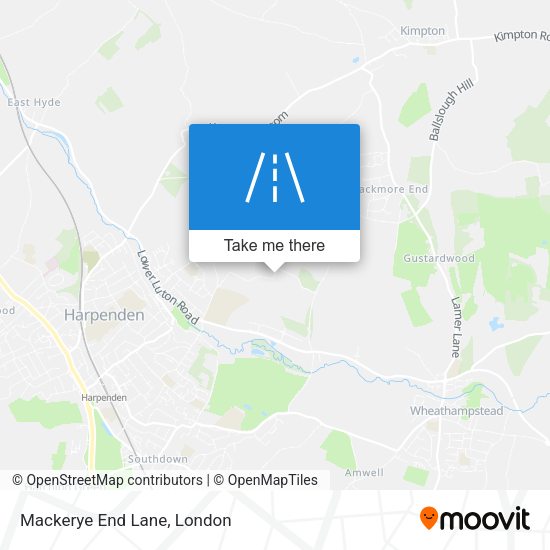 Mackerye End Lane map