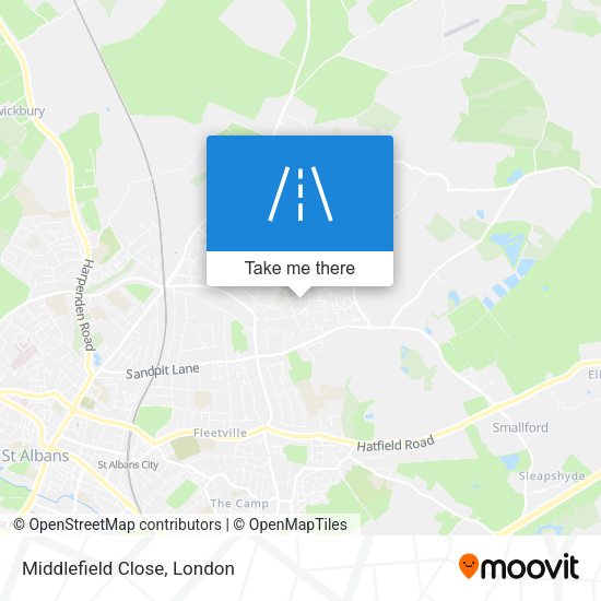 Middlefield Close map