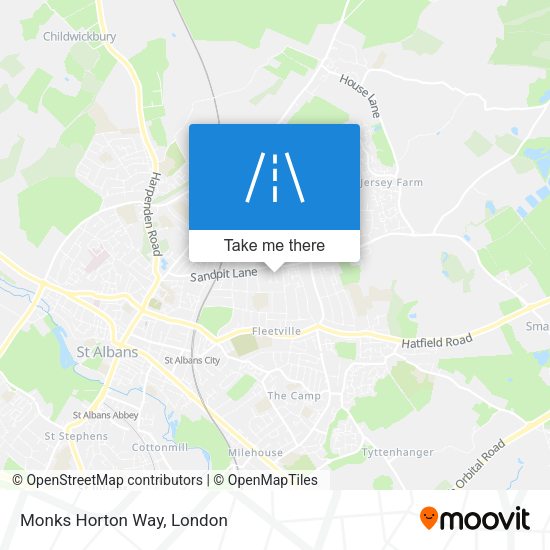 Monks Horton Way map