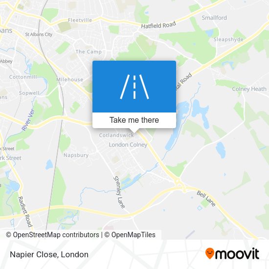 Napier Close map