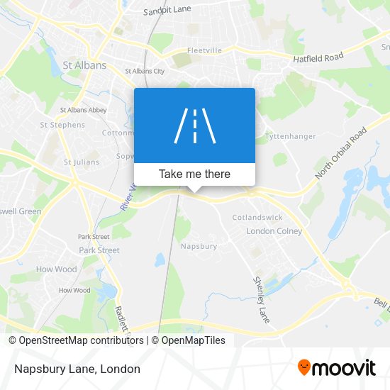 Napsbury Lane map