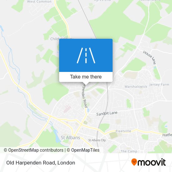 Old Harpenden Road map