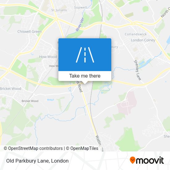 Old Parkbury Lane map