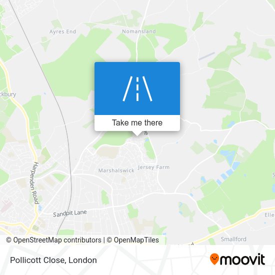 Pollicott Close map