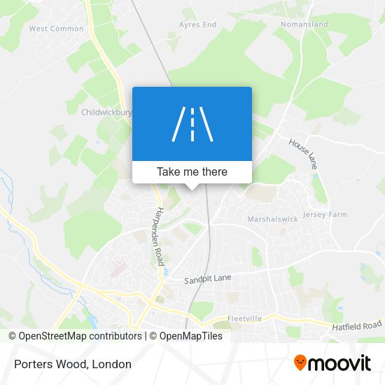Porters Wood map