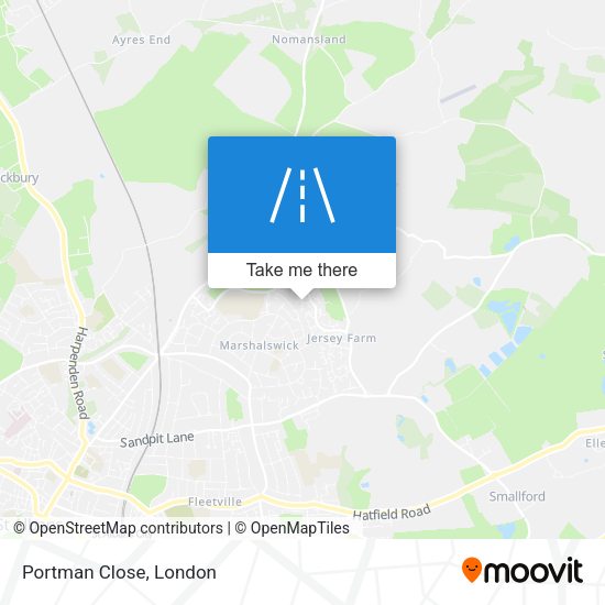 Portman Close map