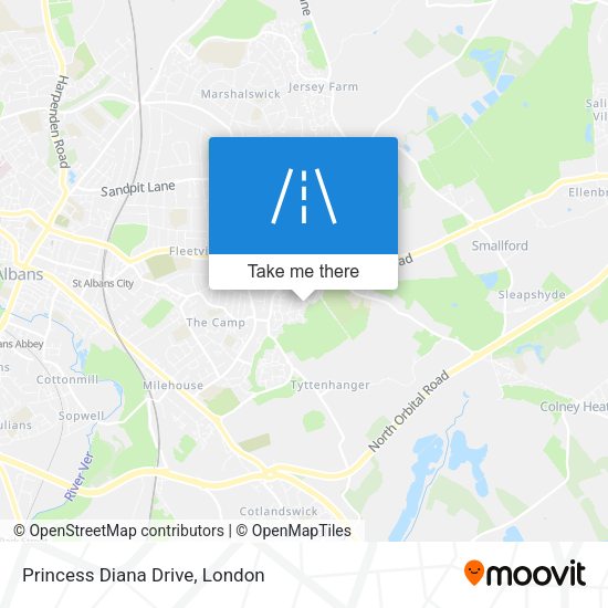 Princess Diana Drive map
