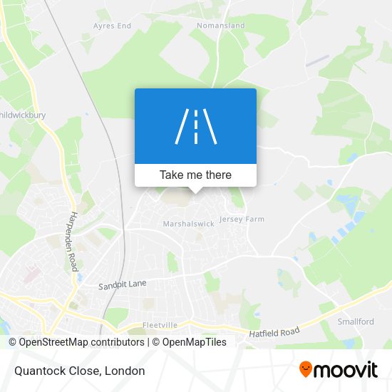 Quantock Close map