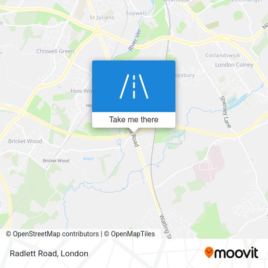 Radlett Road map