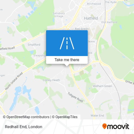 Redhall End map