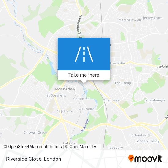 Riverside Close map