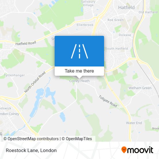 Roestock Lane map