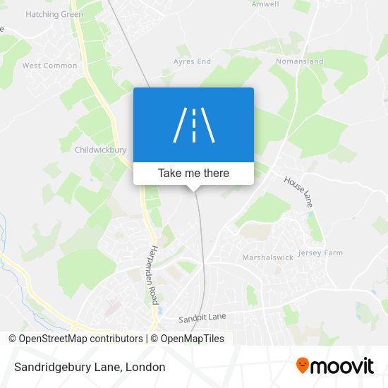 Sandridgebury Lane map