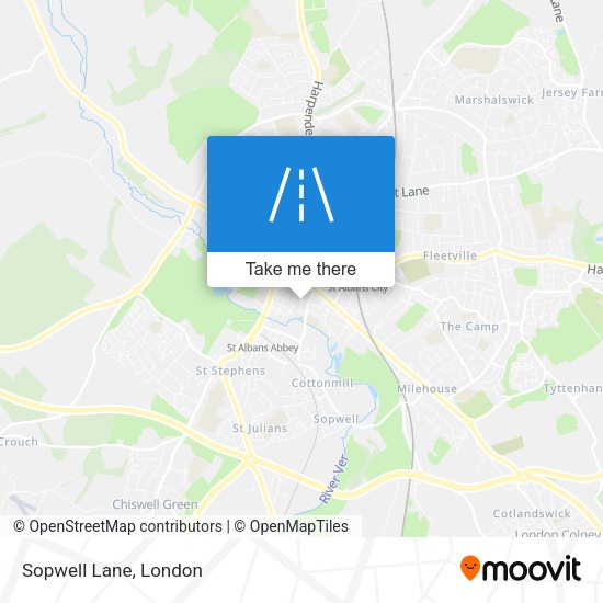 Sopwell Lane map