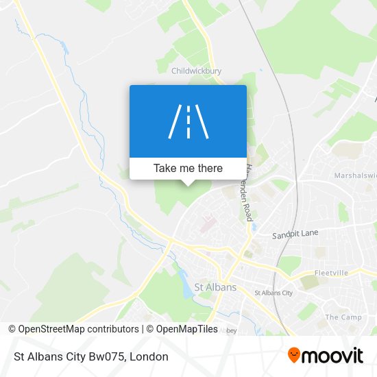 St Albans City Bw075 map