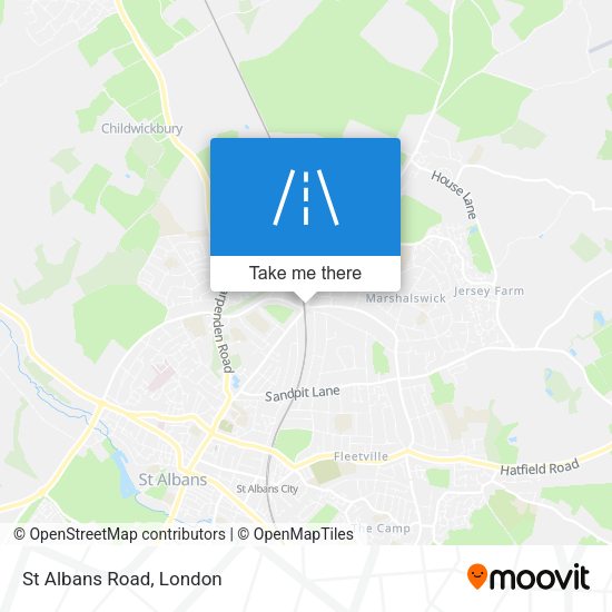 St Albans Road map