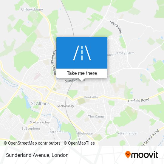 Sunderland Avenue map
