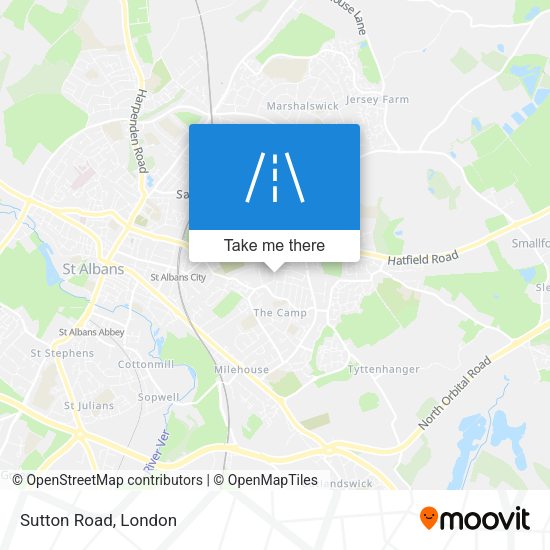 Sutton Road map