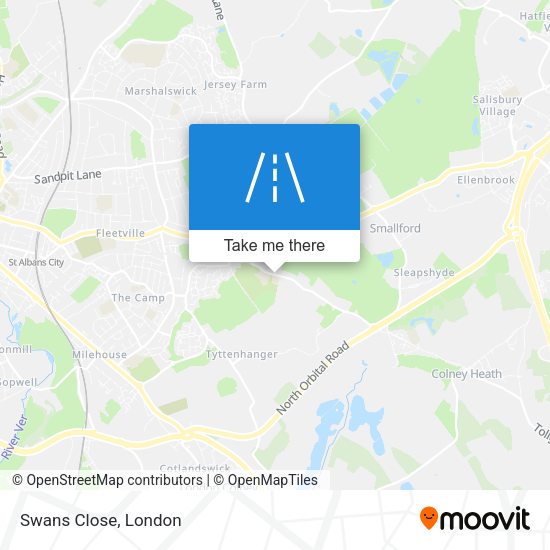 Swans Close map