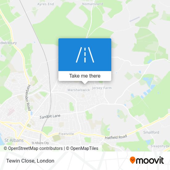 Tewin Close map